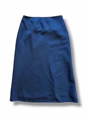 Ralph Lauren Vintage Wool Pencil Skirt Pinstripe Size 6